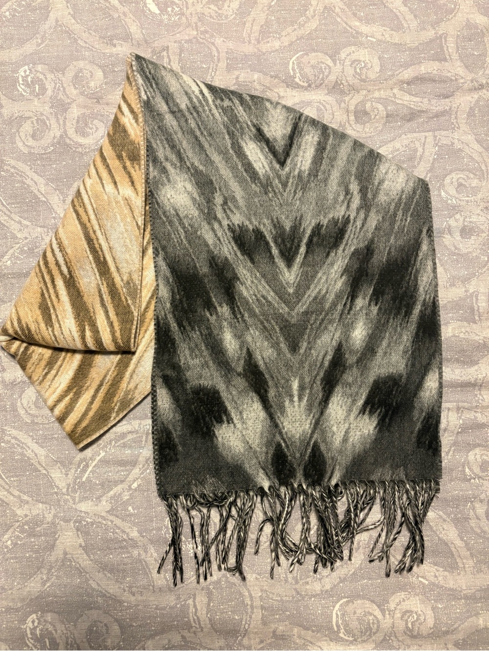 Gold and Grey Cashmink Women’s Scarf